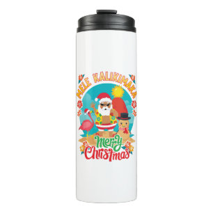 Mele Kalikimaka for a Bright Hawaiian Christmas Thermal Tumbler