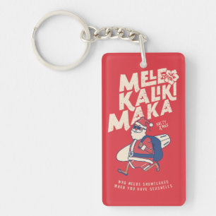 Mele Kalikimaka - Funny Santa Hawaiian Christmas   Keychain