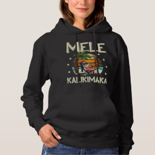 Mele Kalikimaka funny santa palms for Sommer Chris Hoodie
