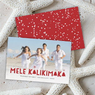 Mele Kalikimaka Glow Modern Christmas Photo Card