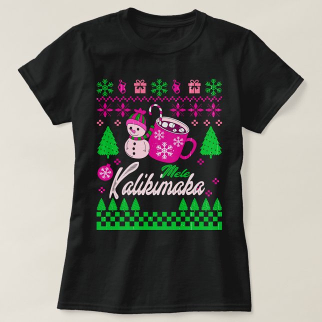 mele kalikimaka Groovy Ugly Christmas   T-Shirt (Design Front)