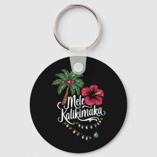 Mele Kalikimaka Hawaii Santa Hawaiian Merry Christ Keychain