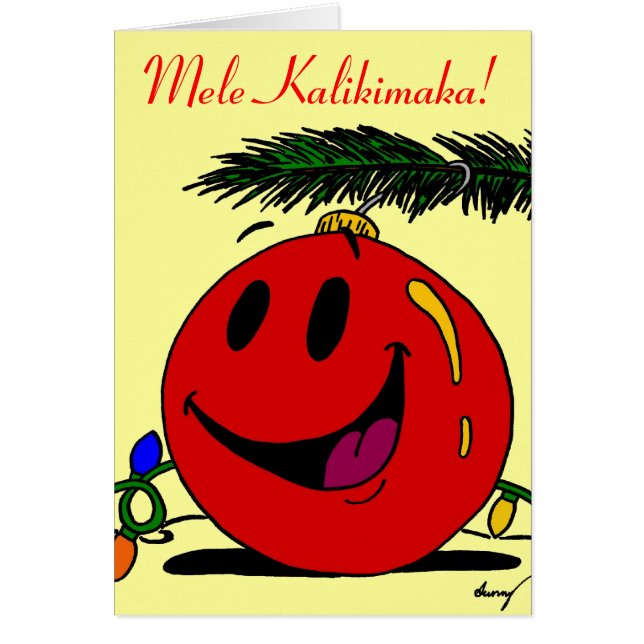 Mele Kalikimaka Hawaiian Christmas Card (Front)