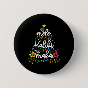 Mele Kalikimaka Hawaiian Christmas Hawaii Tropical 2 Inch Round Button