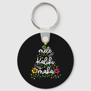 Mele Kalikimaka Hawaiian Christmas Hawaii Tropical Keychain