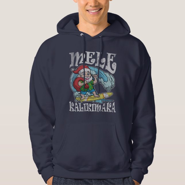 Mele Kalikimaka Hawaiian Christmas Hoodie (Front)