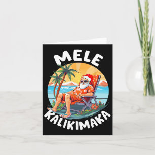 Mele Kalikimaka Hawaiian Christmas In Hawaii Sunba Card