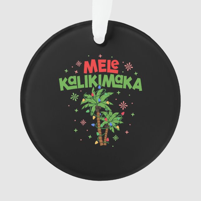 Mele Kalikimaka Hawaiian Christmas Palm Tree Light (devant)