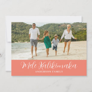 Mele Kalikimaka Hawaiian Christmas Photo Holiday Card