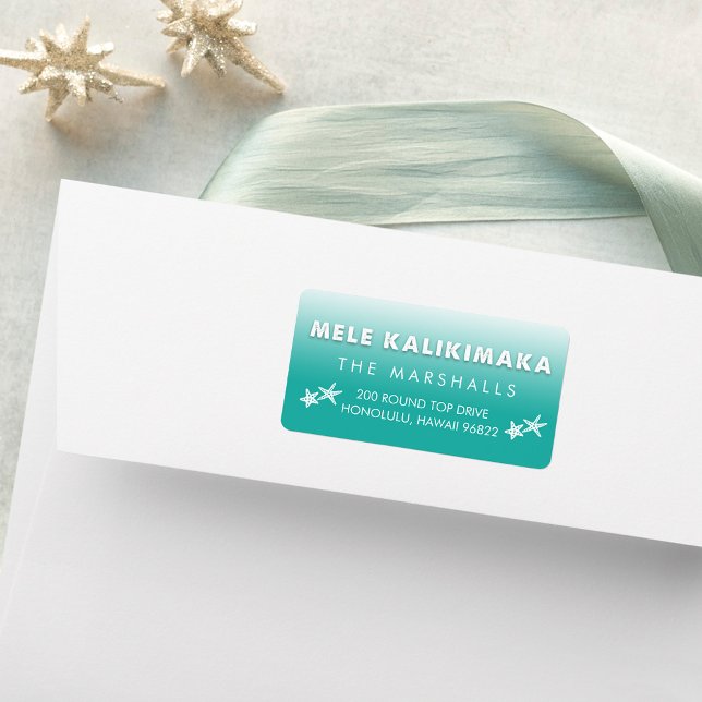 Mele Kalikimaka Hawaiian Christmas Return Address Label (Creator Uploaded)