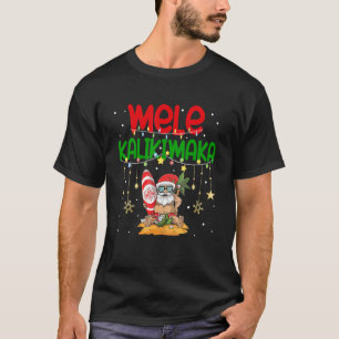 Mele Kalikimaka Hawaiian Christmas Santa Surfing C T-Shirt
