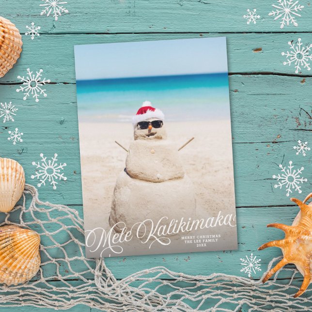 Mele Kalikimaka Hawaiian Holiday Photo Card (Creator Uploaded)