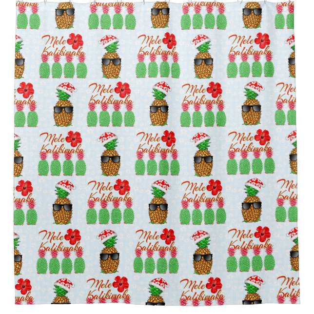 Mele Kalikimaka Hawaiian Pineapple Merry Christmas (Front)