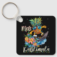 Mele Kalikimaka Hawaiian Pineapple Surfing Ridding