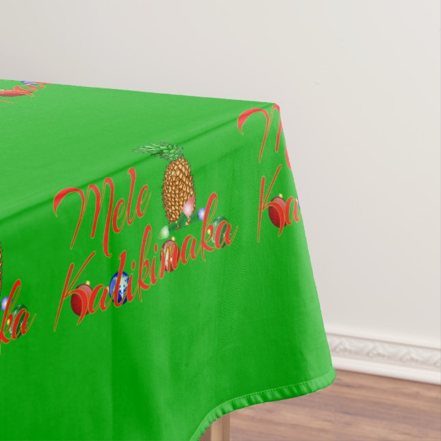 Mele Kalikimaka Hawaiian Pineapple Tablecloth (In Situ)