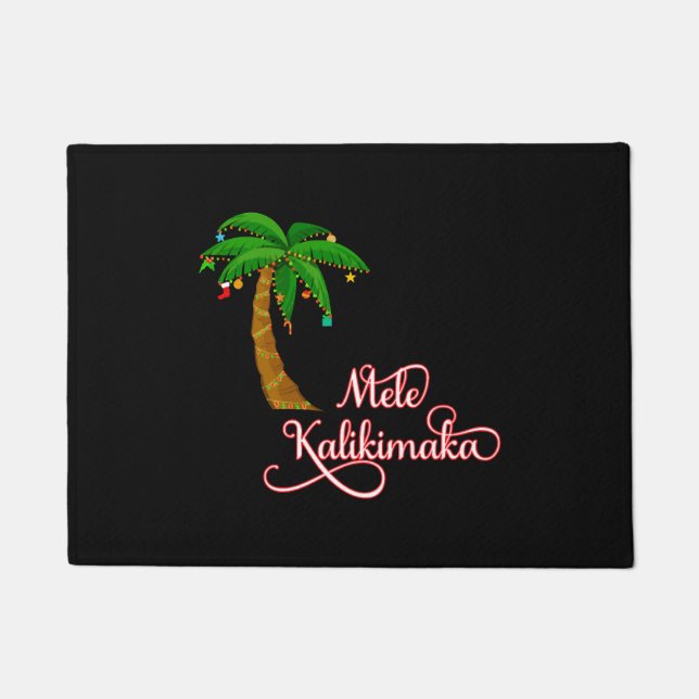 Mele Kalikimaka Hawaiian Sweat for Christmas Doormat (Front)