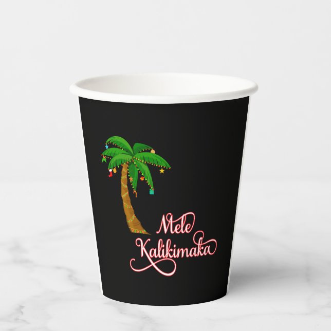 Mele Kalikimaka Hawaiian Sweat for Christmas Paper Cups (Front)