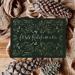 Mele Kalikimaka Hawaiian Tropical Christmas Card<br><div class="desc">Celebrate the season with our holiday featuring original artwork of foil lettering and foliage - the perfect way to personalize a greeting to your family and friends.</div>