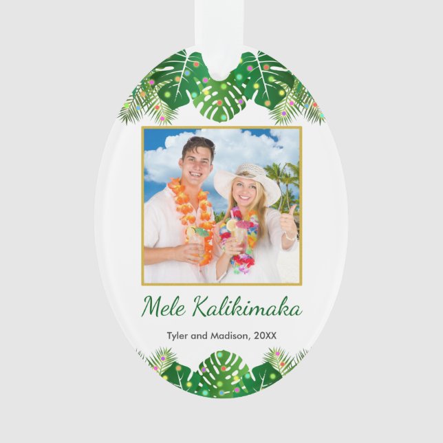 Mele Kalikimaka Hawaiian Tropical Christmas Photo (devant)