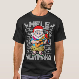 Mele Kalikimaka Hawiian Christmas Santa T-Shirt