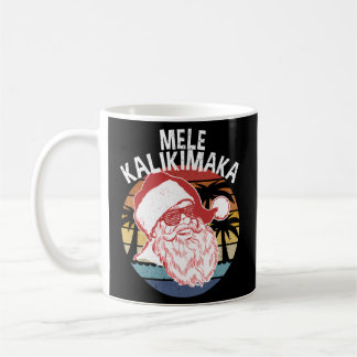 Mele Kalikimaka Hipster Santa Palm Trees Coffee Mug