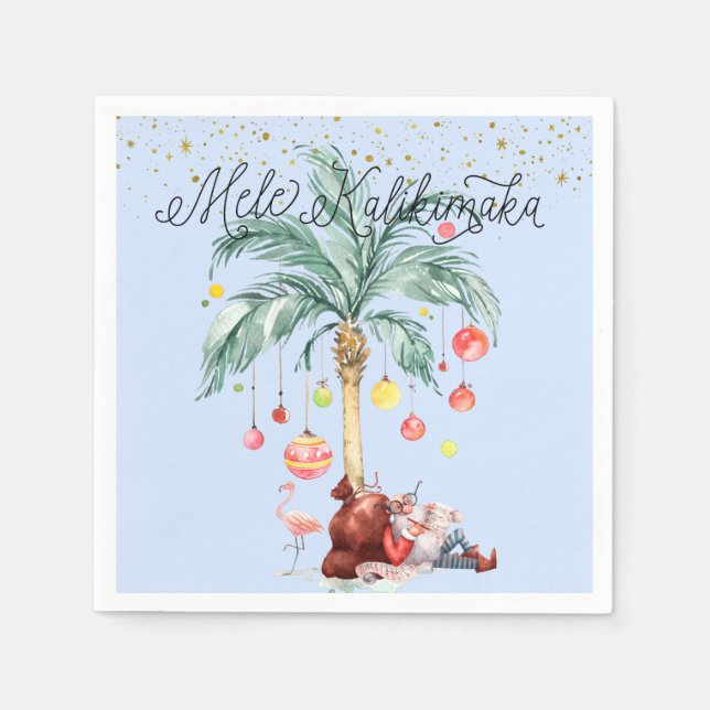 Mele Kalikimaka | Island Christmas Party Napkin (Front)