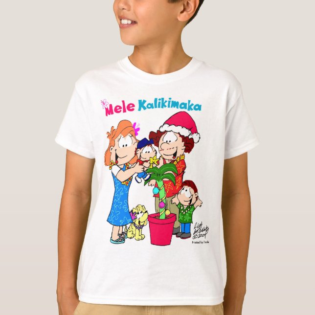 Mele Kalikimaka Keiki (Kids) T-shirt (Front)