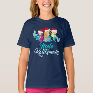 Mele Kalikimaka Mermaid Christmas Cute Hawaiian T-Shirt