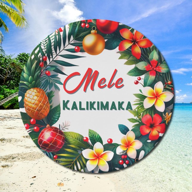 Mele Kalikimaka Paper Plate (Creator Uploaded)