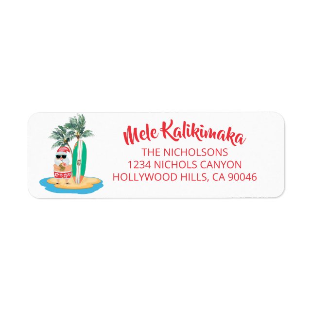 Mele Kalikimaka Père Noël Retour de Noël (Devant)