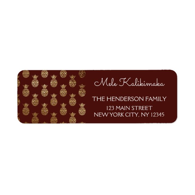 Mele Kalikimaka Pineapple Christmas Holiday (Front)