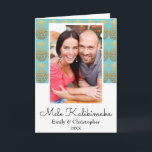 Mele Kalikimaka Pineapple Christmas Photo Card<br><div class="desc">Mele Kalikimaka Faux Foil Gold and Aqua Blue Pineapple Christmas Aqua Blue Photo Card. This Hawaiian Christmas photo card is perfect for a tropical Family Christmas Card.</div>