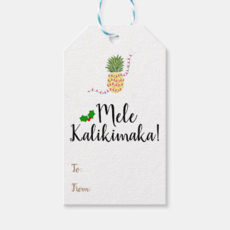 Mele Kalikimaka Pineapple Gift Tag