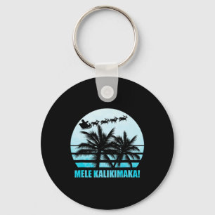 Mele Kalikimaka Retro Hawaiian Christmas Family Va Keychain