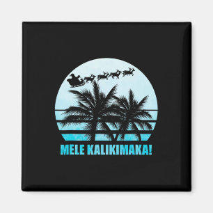 Mele Kalikimaka Retro Hawaiian Christmas Family Va Magnet