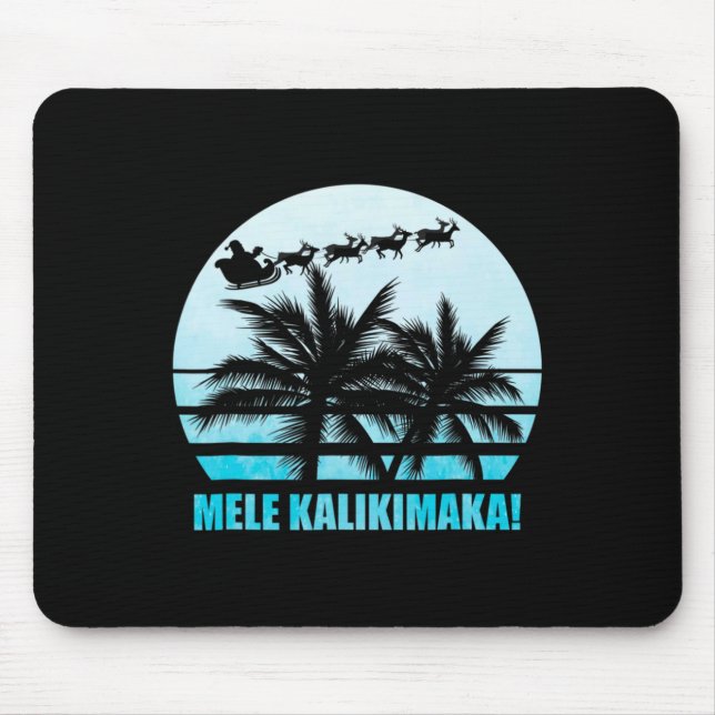 Mele Kalikimaka Retro Hawaiian Christmas Family Va Mouse Pad (Front)