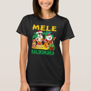 Mele Kalikimaka Santa Claus Snowman  Christmas  1 T-Shirt