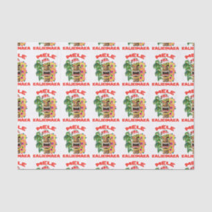Mele Kalikimaka Santa Claus Tiki Tissue Paper