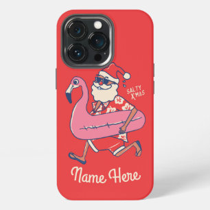 Mele Kalikimaka Santa Flamingo Christmas Getaways iPhone 13 Pro Case