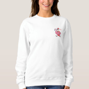 Mele Kalikimaka Santa Flamingo Christmas Getaways Sweatshirt