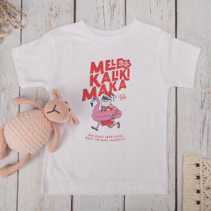 Mele Kalikimaka Santa Flamingo Christmas Getaways Toddler T-shirt
