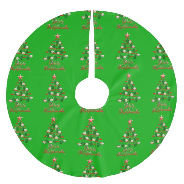 Mele Kalikimaka Sea Turtles Brushed Polyester Tree Skirt (Front)