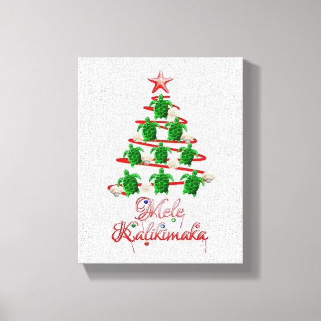 Mele Kalikimaka Sea Turtles Canvas Print (Front)