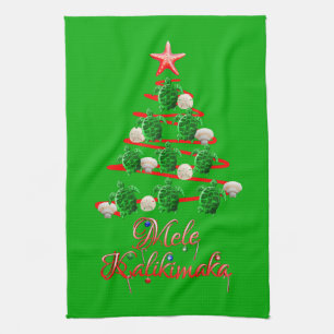 Mele Kalikimaka Sea Turtles Kitchen Towel