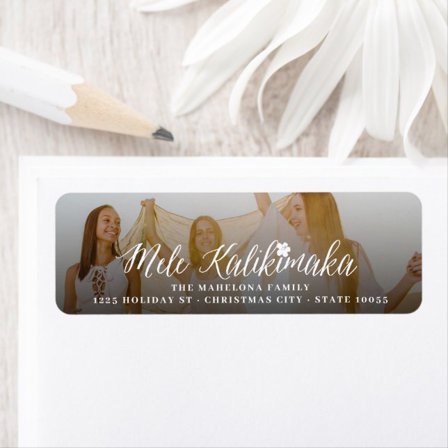 Mele Kalikimaka Simple Photo Adress (En situation)