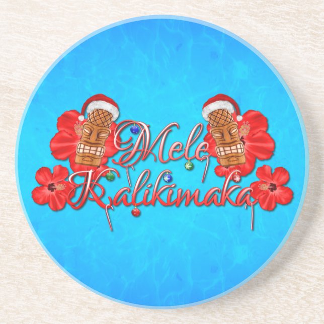 Mele Kalikimaka Tiki Coaster (Front)