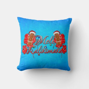 Mele Kalikimaka Tiki Throw Pillow