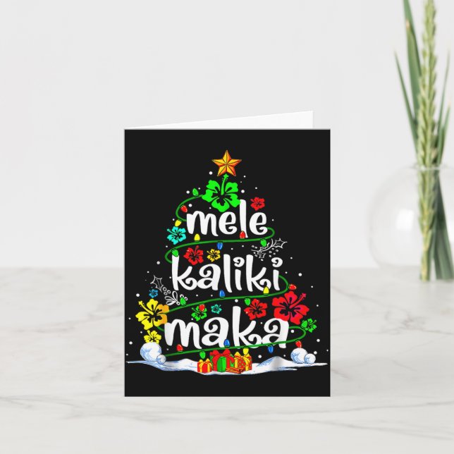 Mele Kalikimaka Trocal Christmas Hawaiian Santa Xm Card (Front)