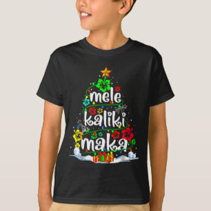 Mele Kalikimaka Trocal Christmas Hawaiian Santa Xm T-Shirt