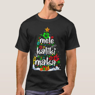 Mele Kalikimaka Trocal Christmas Hawaiian Santa Xm T-Shirt